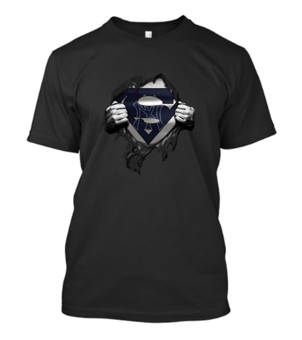 Superman New York Yankees Fan Logo Mashup T-Shirt