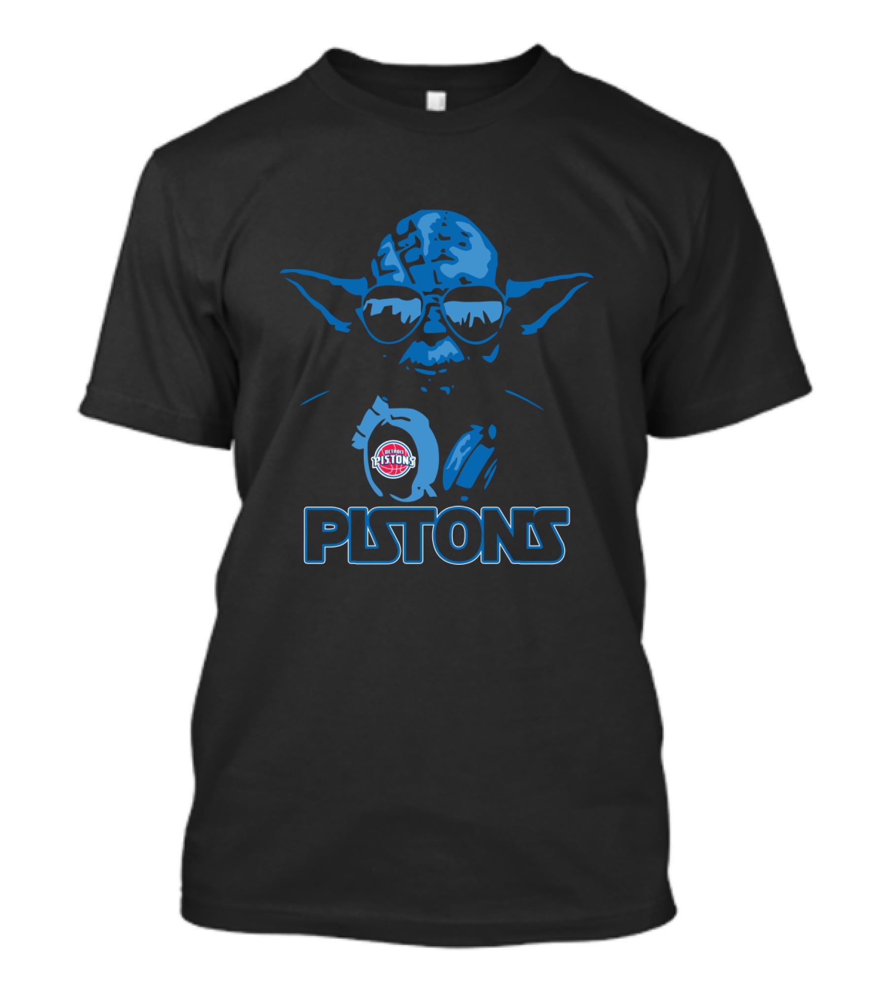 Pistons Yoda Star Wars Detroit Pistons Fans T-Shirt
