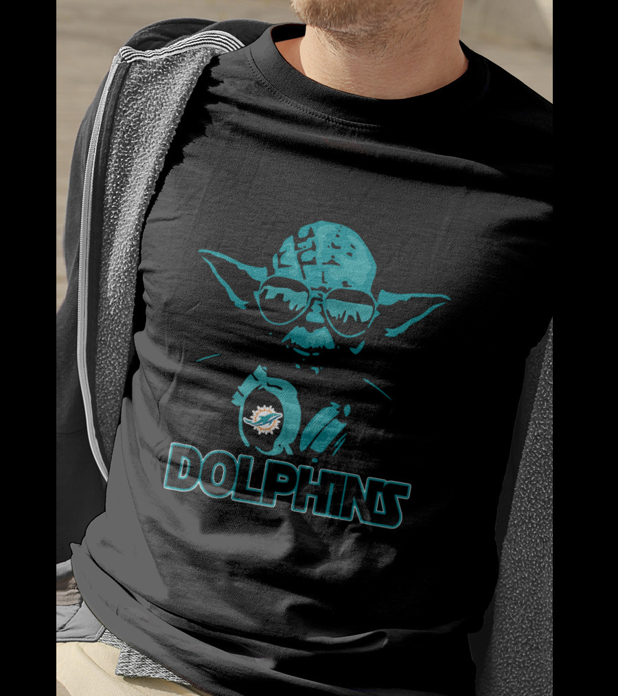 Yoda Star Wars Miami Dolphins Fans Enthusiast T-Shirt