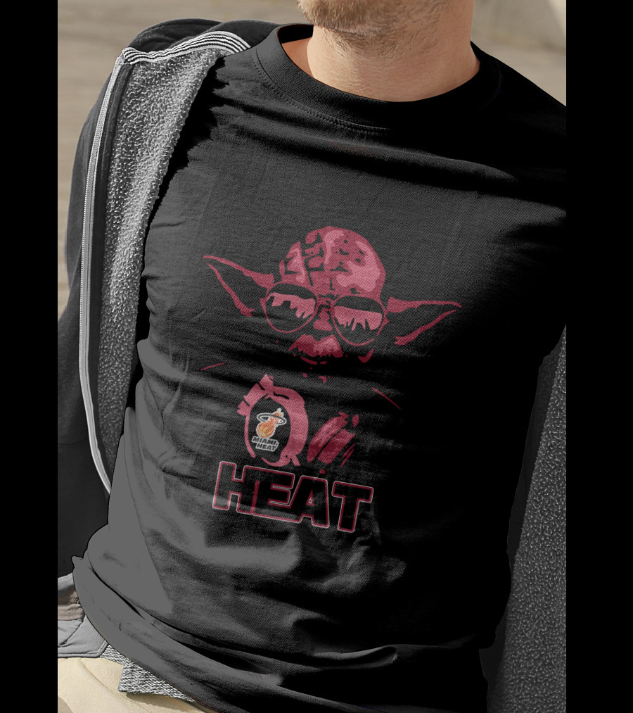 Yoda Miami Heat Fans Star Wars Basketball Mashup T-Shirt