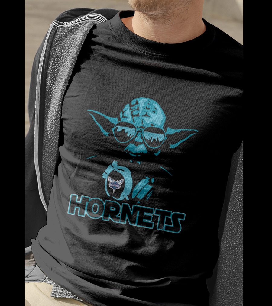 Yoda Charlotte Hornets Fans Star Wars Collaboration T-Shirt