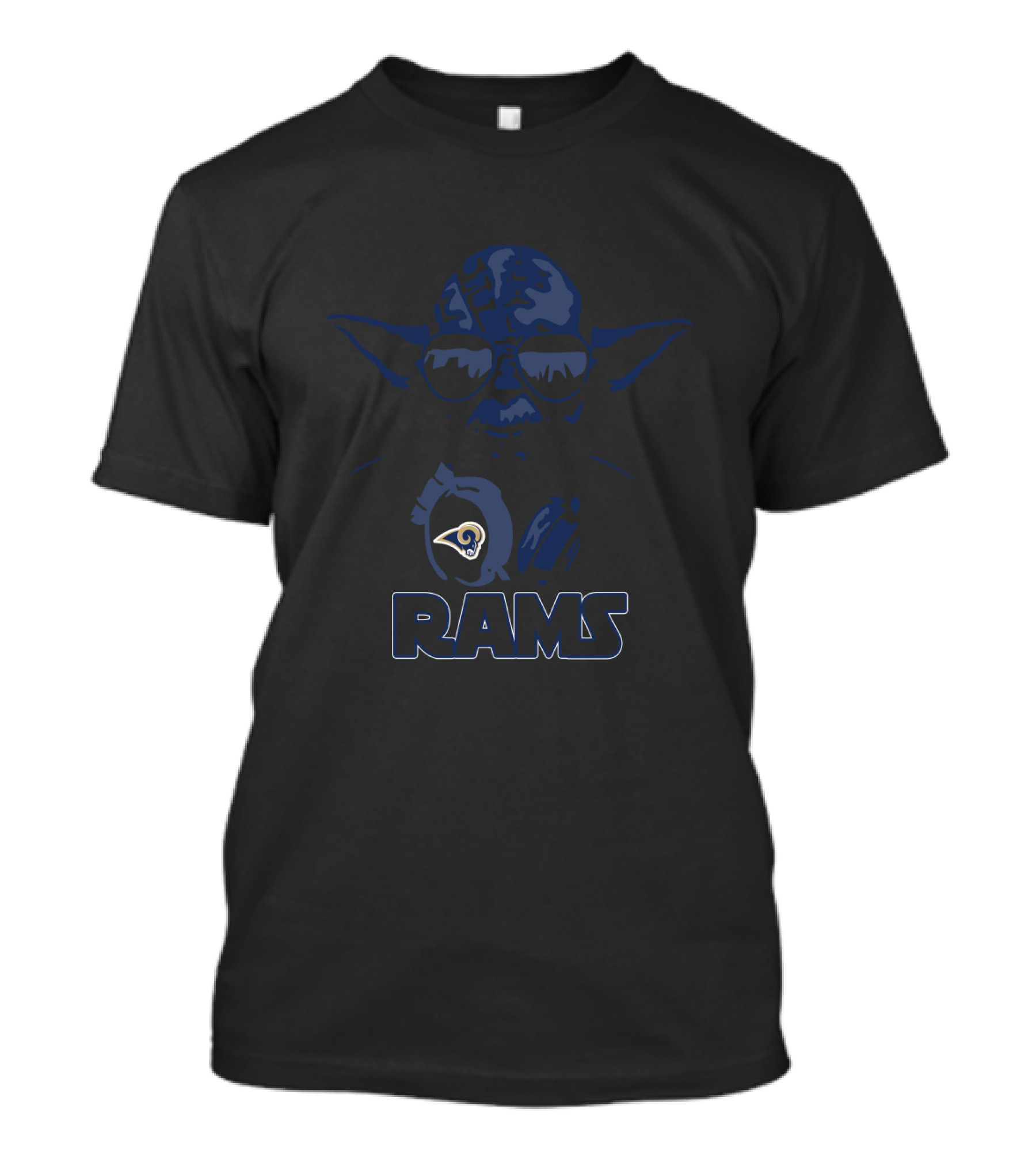Yoda Star Wars Los Angeles Rams Fans T-Shirt