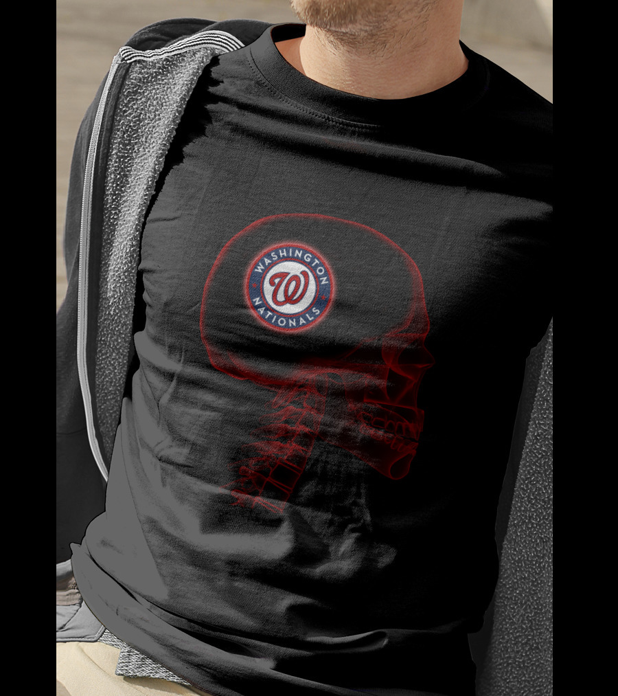 Washington Nationals Inside My Mind Logo X-Ray Skeleton Visualization T-Shirt