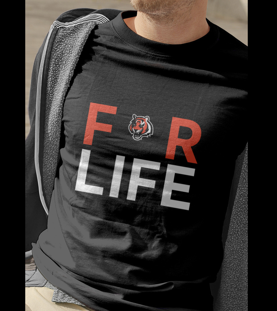 Cincinnati Bengals Tiger Logo For Life T-Shirt