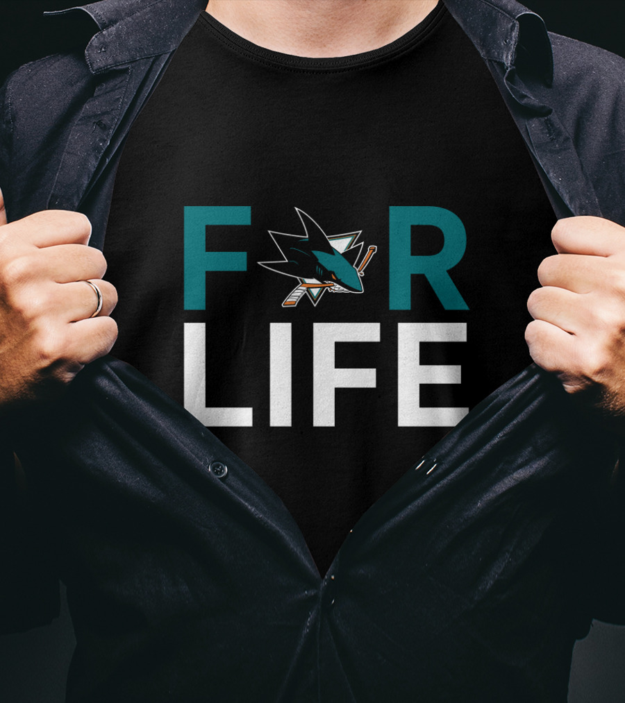 San Jose Sharks For Life Fan Pride T-Shirt