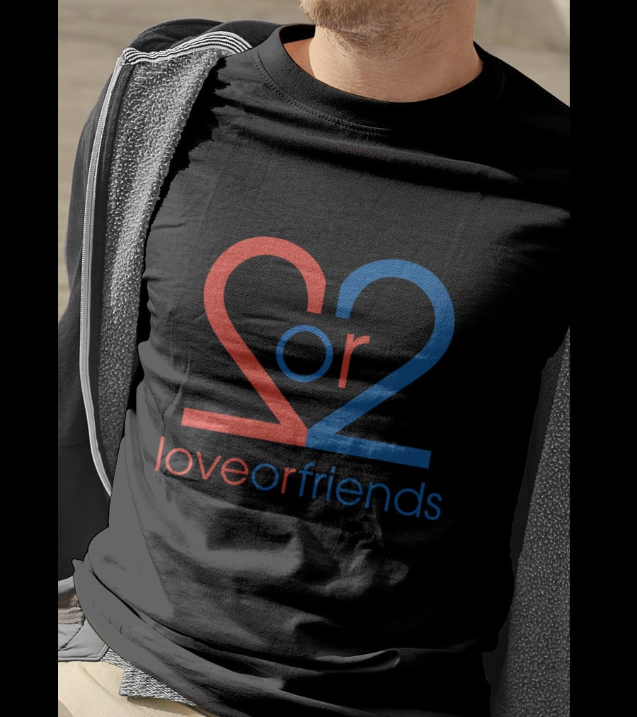 Loveorfriends Heart Symbol Text T-Shirt