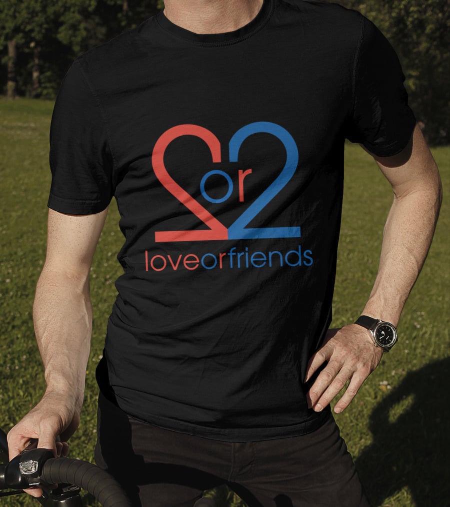 Loveorfriends Heart Symbol Text T-Shirt