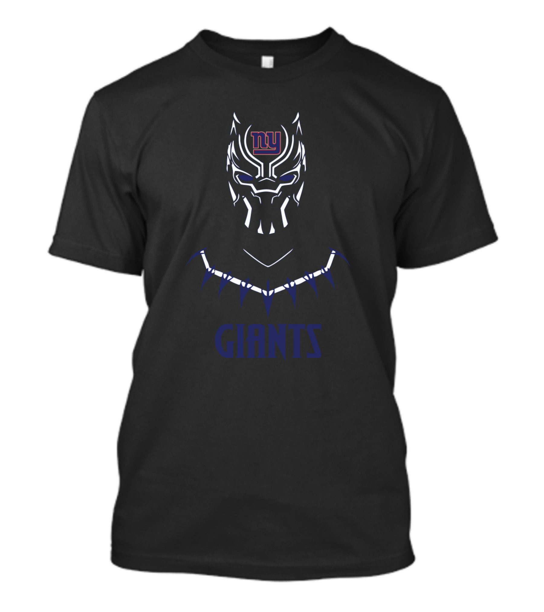 Black Panther Meets New York Giants Nfl Fans T-Shirt