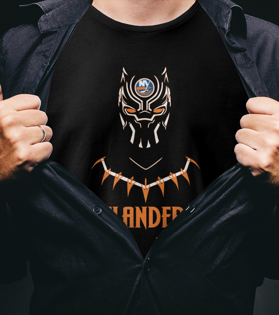 Islanders Black Panther Inspired Fan Art With New York Islanders T-Shirt
