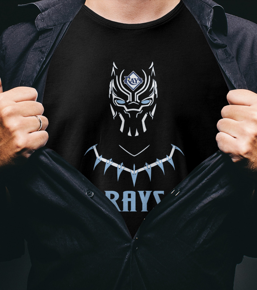 Tampa Bay Rays Black Panther Inspired Fan Art Fusion T-Shirt