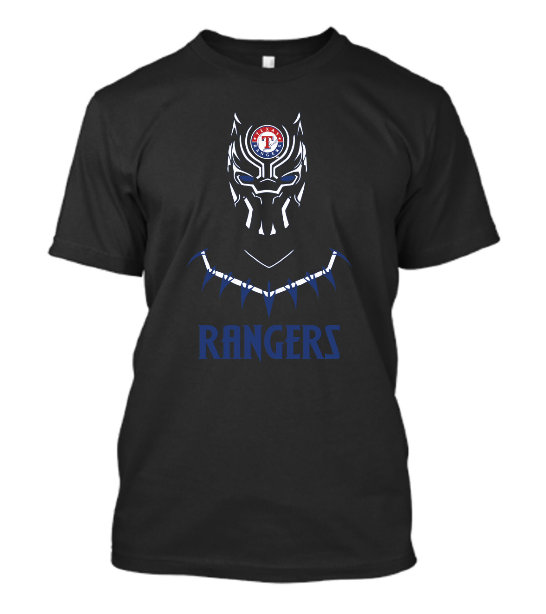 Texas Rangers And Black Panther Fan T-Shirt