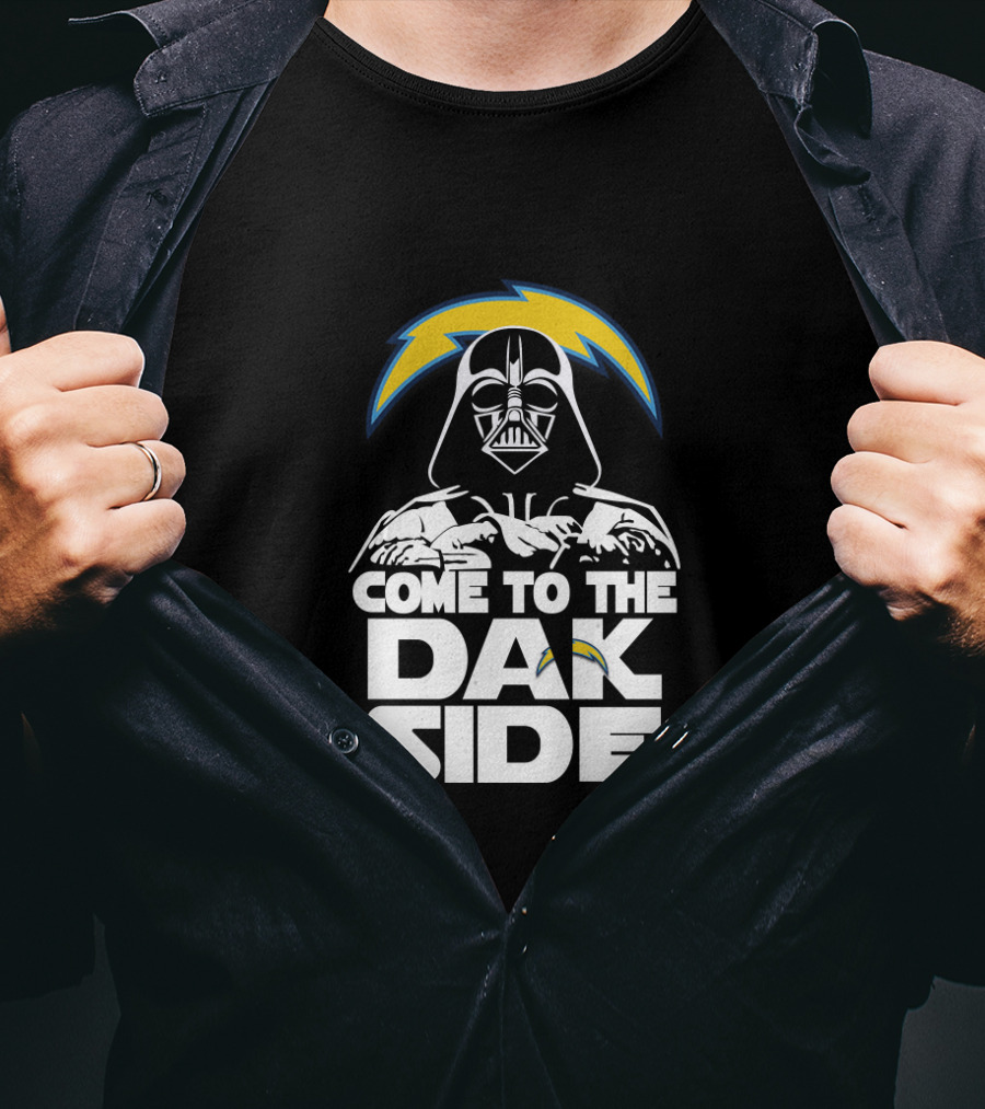 Come To The Dark Side Darth Vader Los Angeles Chargers Fans T-Shirt