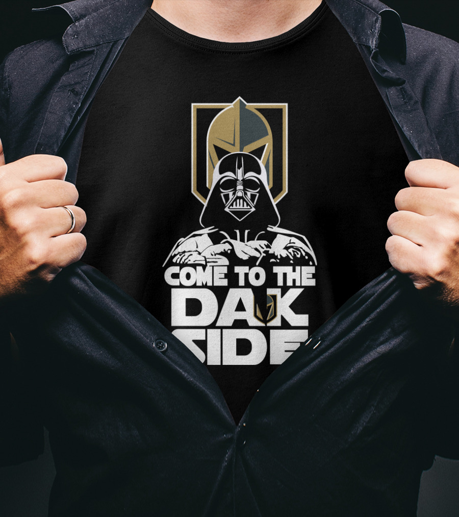 Come To The Dark Side Darth Vader Vegas Golden Knights Fan Crossover T-Shirt