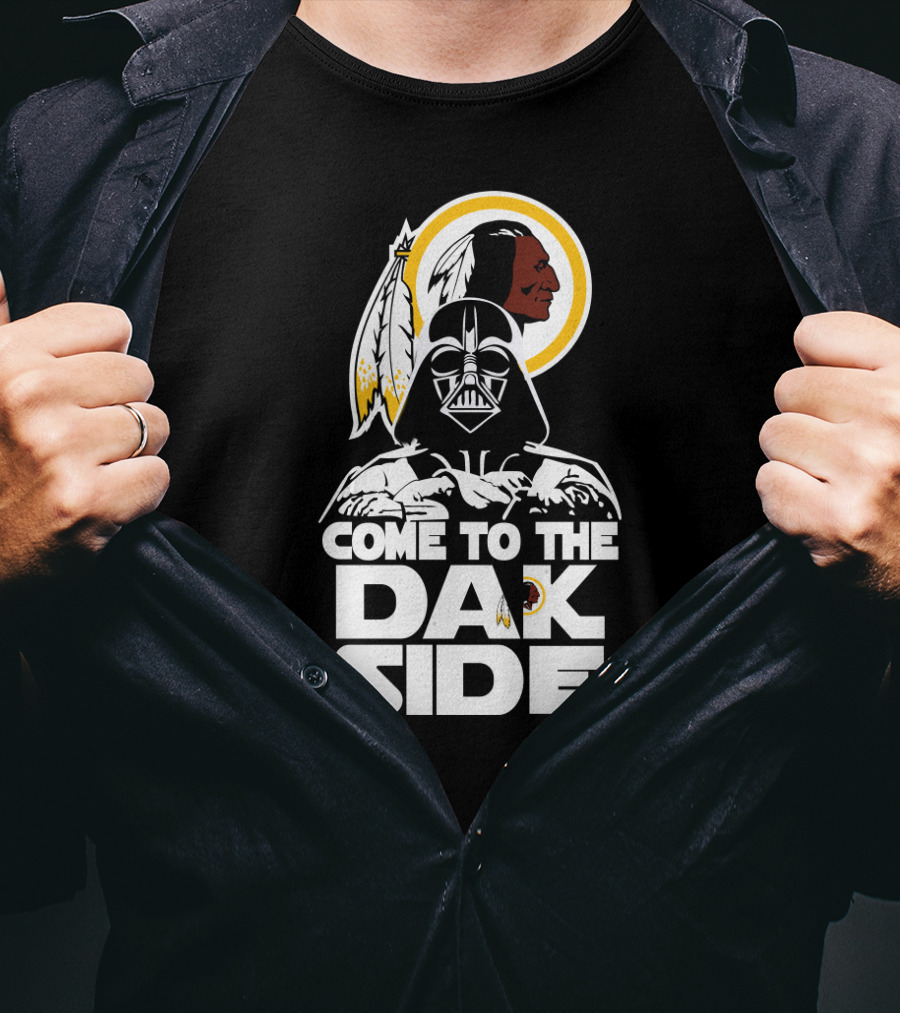 Come To The Dak Side Darth Vader Washington Redskins Fans T-Shirt