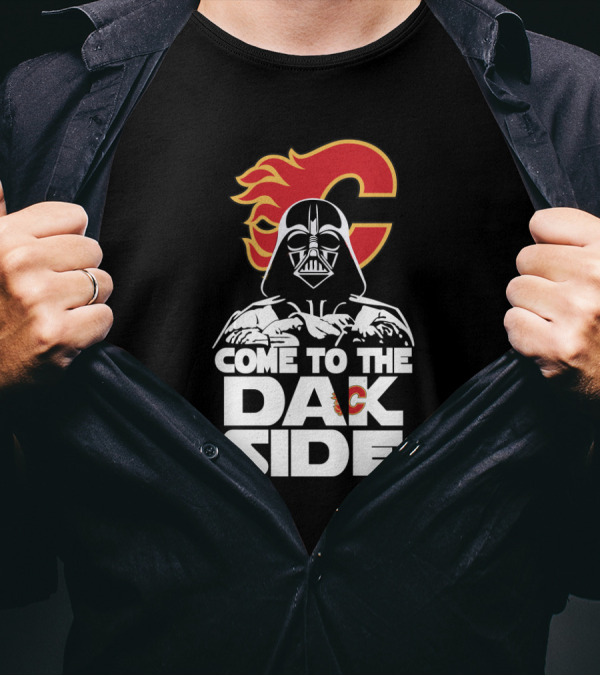 Come To The Dark Side Darth Vader Calgary Flames Fans T-Shirt