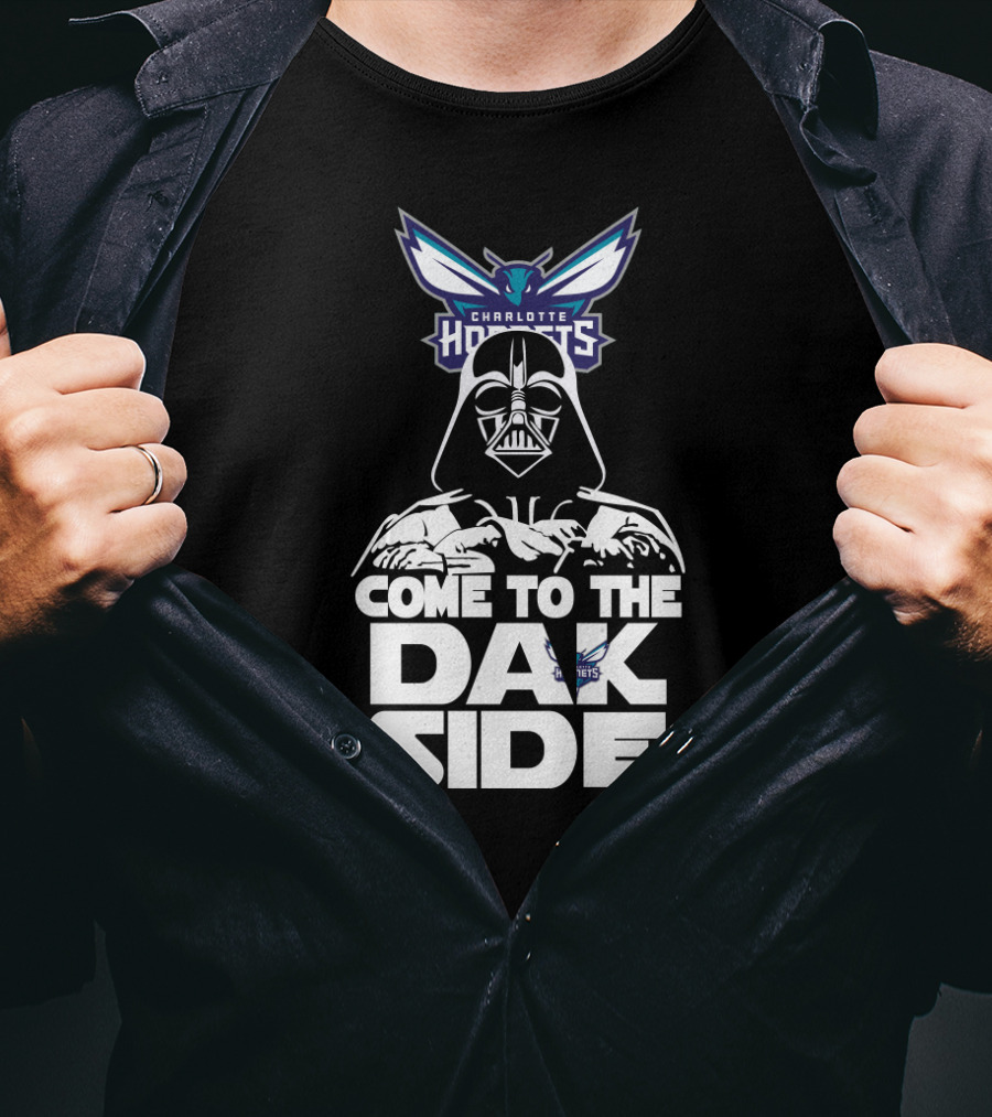 Darth Vader Come To The Dark Side Charlotte Hornets Fans T-Shirt