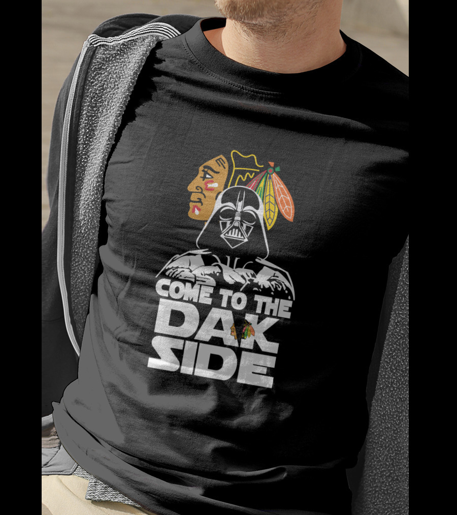 Come To The Dark Side Darth Vader Chicago Blackhawks Fan T-Shirt