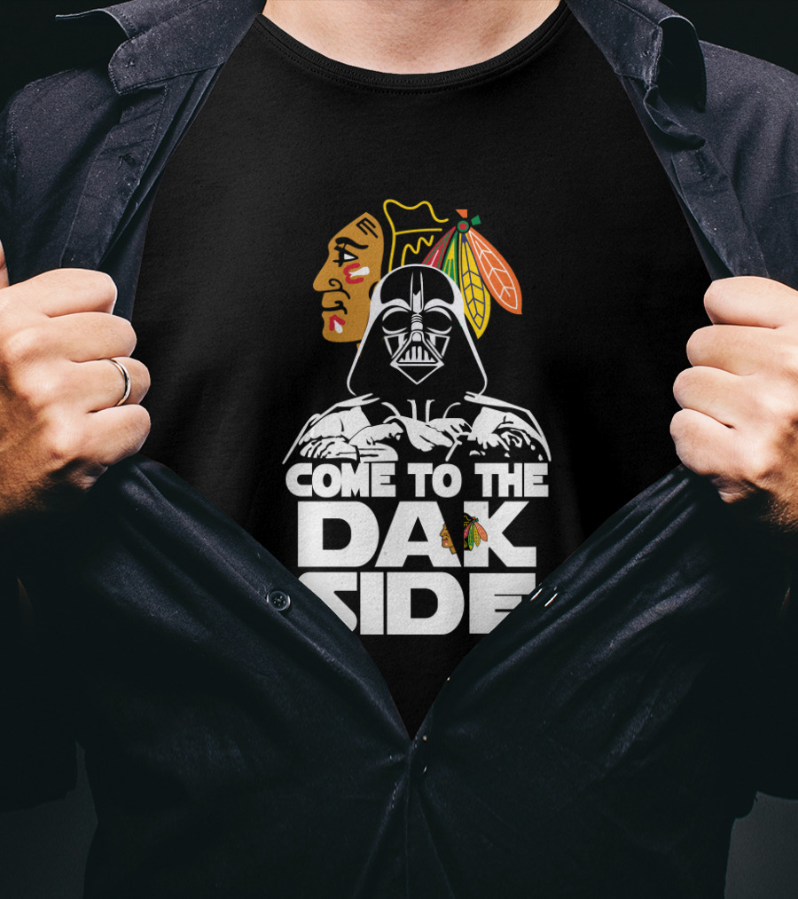 Come To The Dark Side Darth Vader Chicago Blackhawks Fan T-Shirt