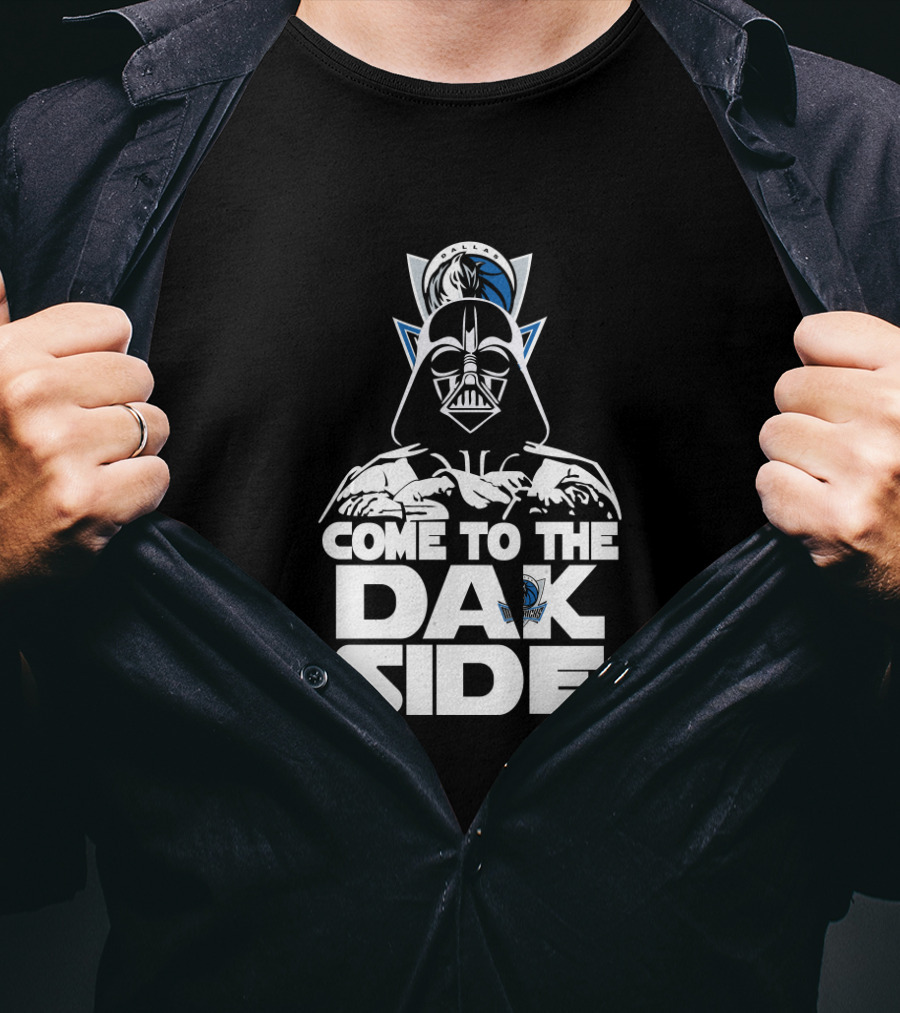 Come To The Dak Side Darth Vader Dallas Mavericks Fans T-Shirt
