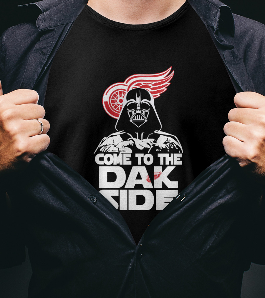 Darth Vader Come To The Dark Side Detroit Red Wings Fans T-Shirt