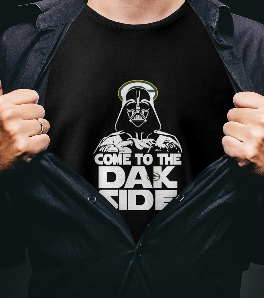 Come To The Dak Side Darth Vader Green Bay Packers Fans T-Shirt