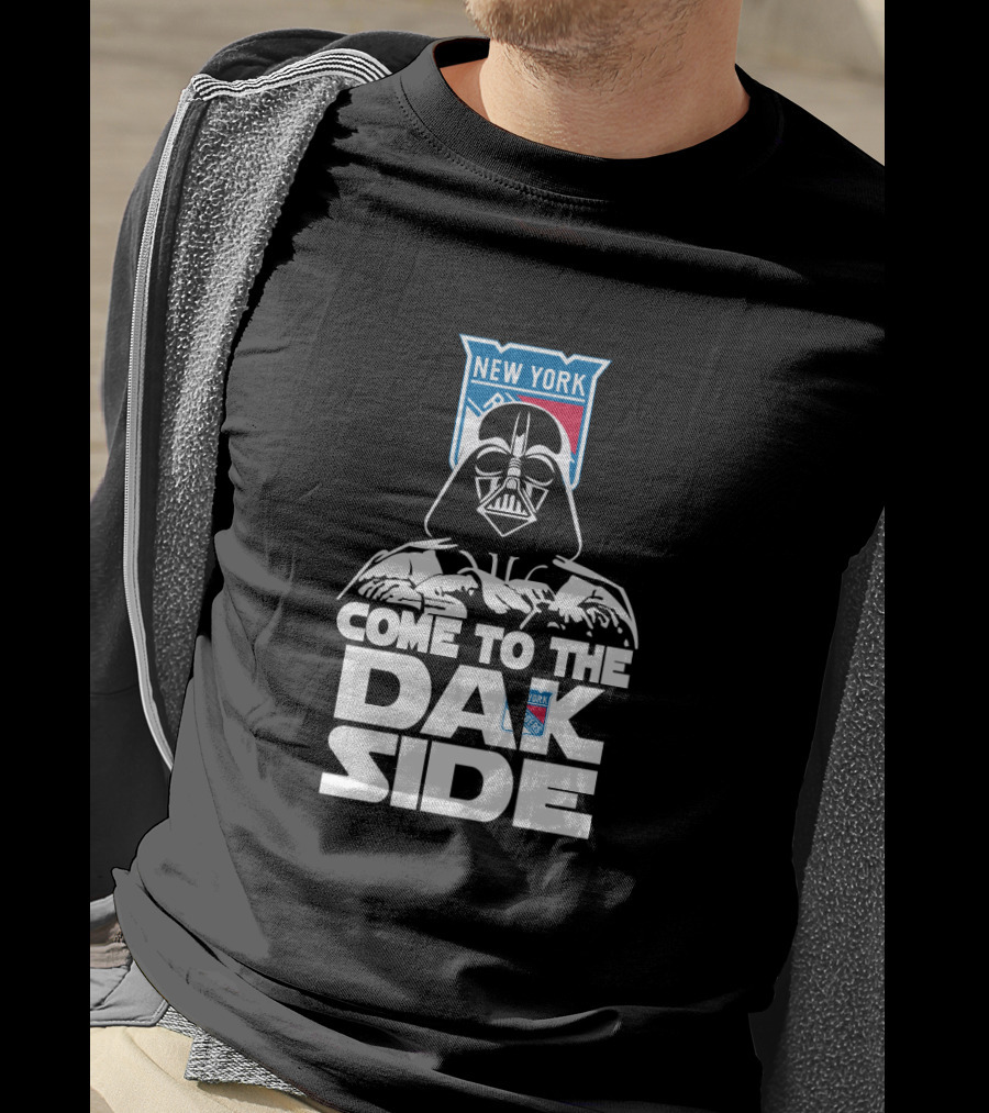 New York Rangers Fan Mashup Come To The Dark Side Darth Vader T-Shirt