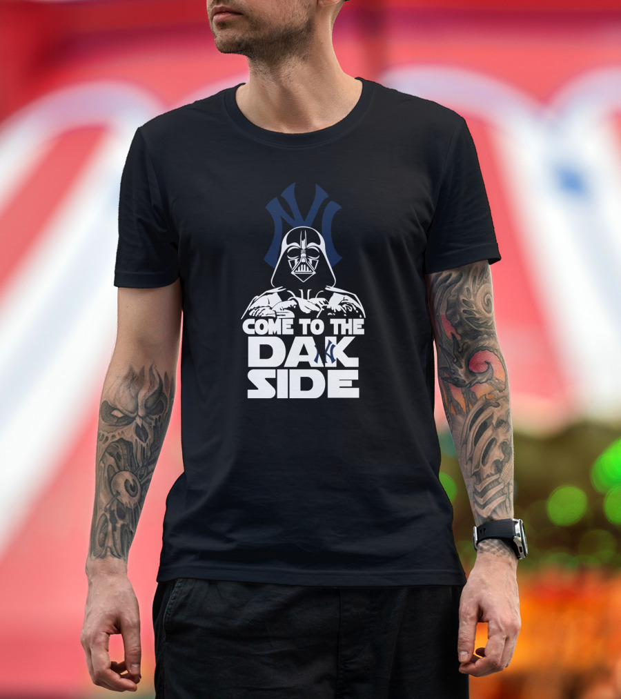 Darth Vader Come to the Dark Side New York Yankees Fans Iconic Crossover T-Shirt
