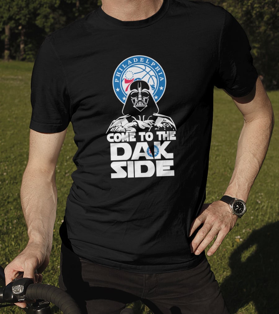 Darth Vader Come To The Dark Side Philadelphia 76ers Fans T-Shirt
