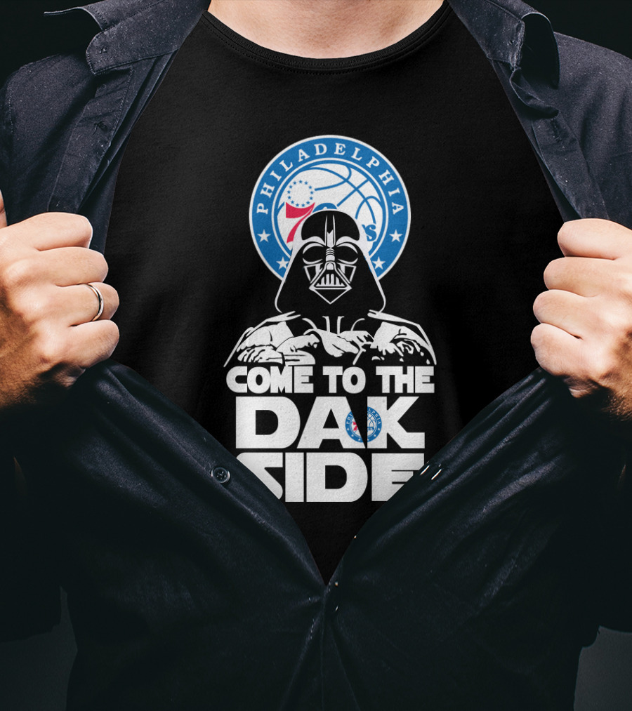 Darth Vader Come To The Dark Side Philadelphia 76ers Fans T-Shirt