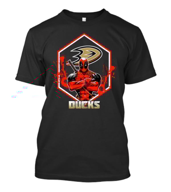 Deadpool Anaheim Ducks Crossover Fan Art T-Shirt