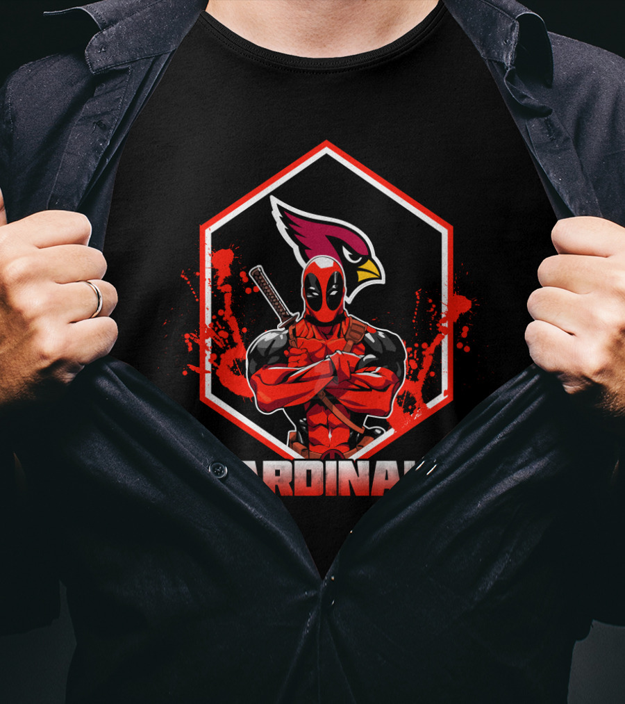 Deadpool Cardinals Fans Iconic Crossover T-Shirt