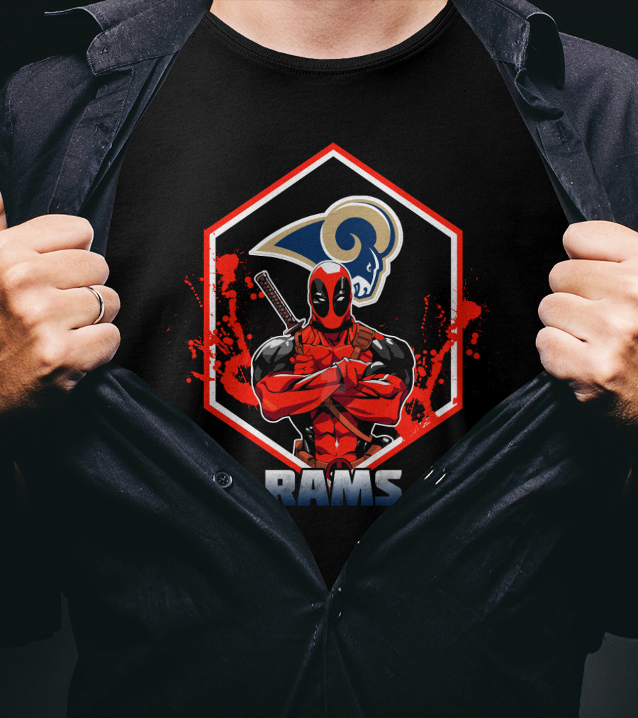 Deadpool Rams Fans Los Angeles Collaboration T-Shirt