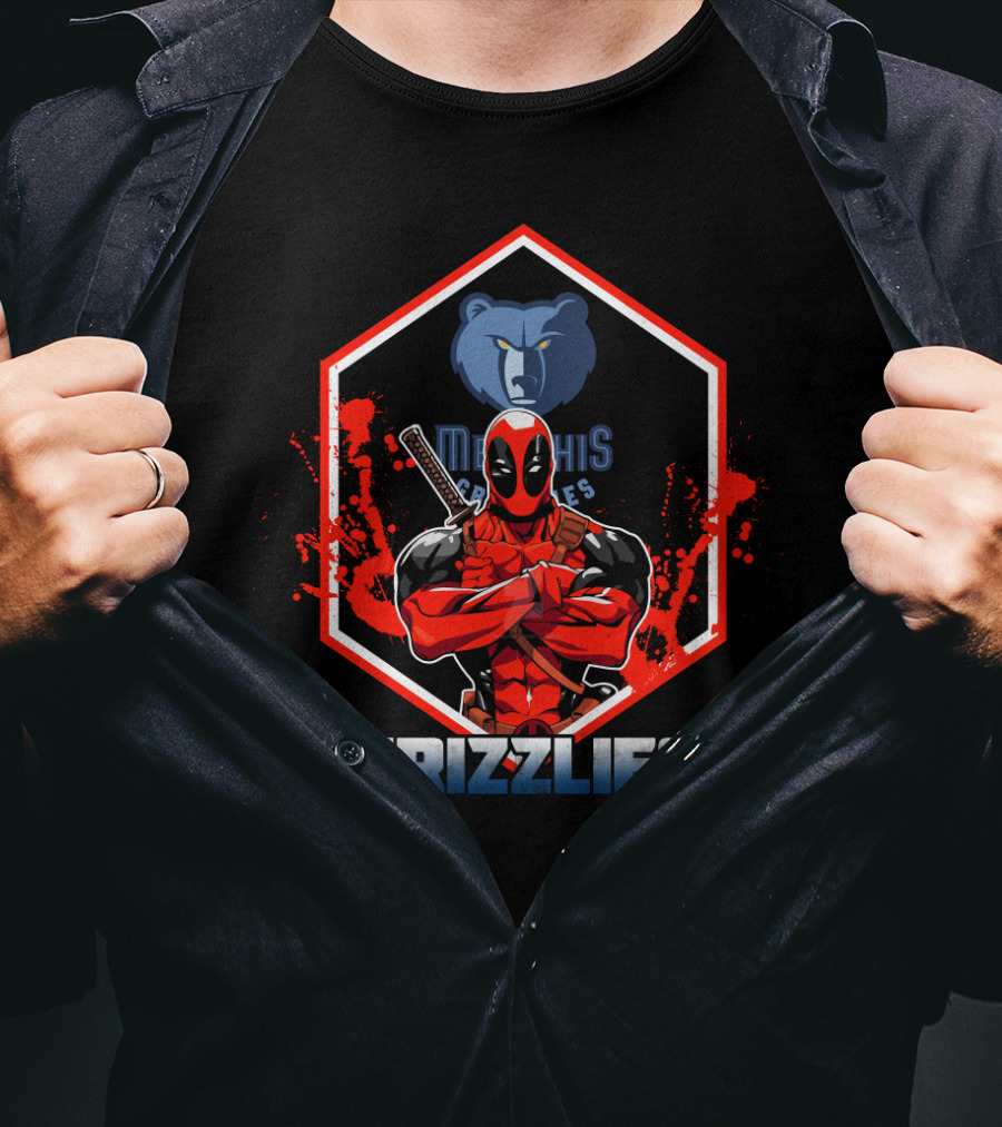 Deadpool Memphis Grizzlies Crossover Fans T-Shirt