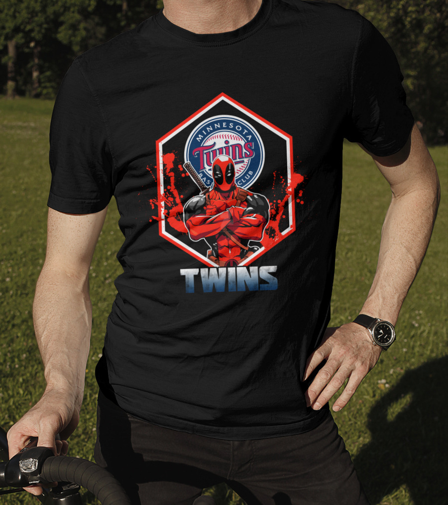 Minnesota Twins Baseball Club Deadpool Crossover Twins T-Shirt