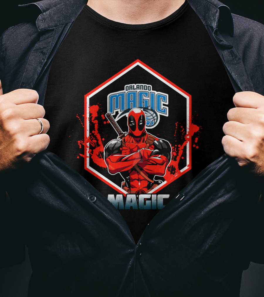 Orlando Magic Nba Deadpool Crossover Fan T-Shirt