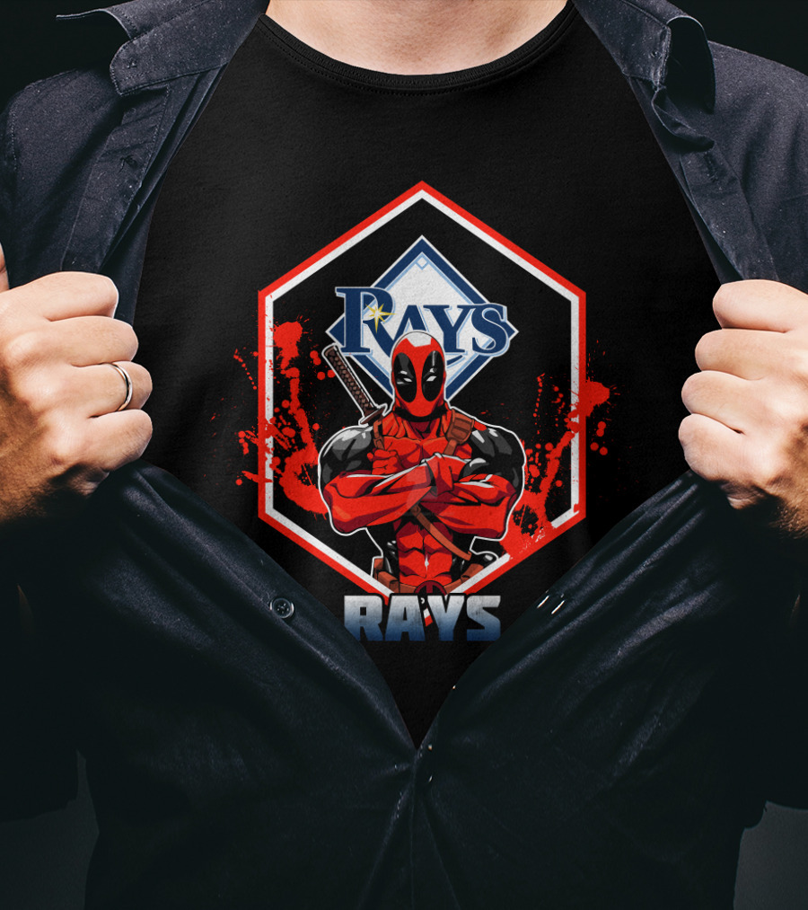 Tampa Bay Rays Deadpool Crossover Fan T-Shirt