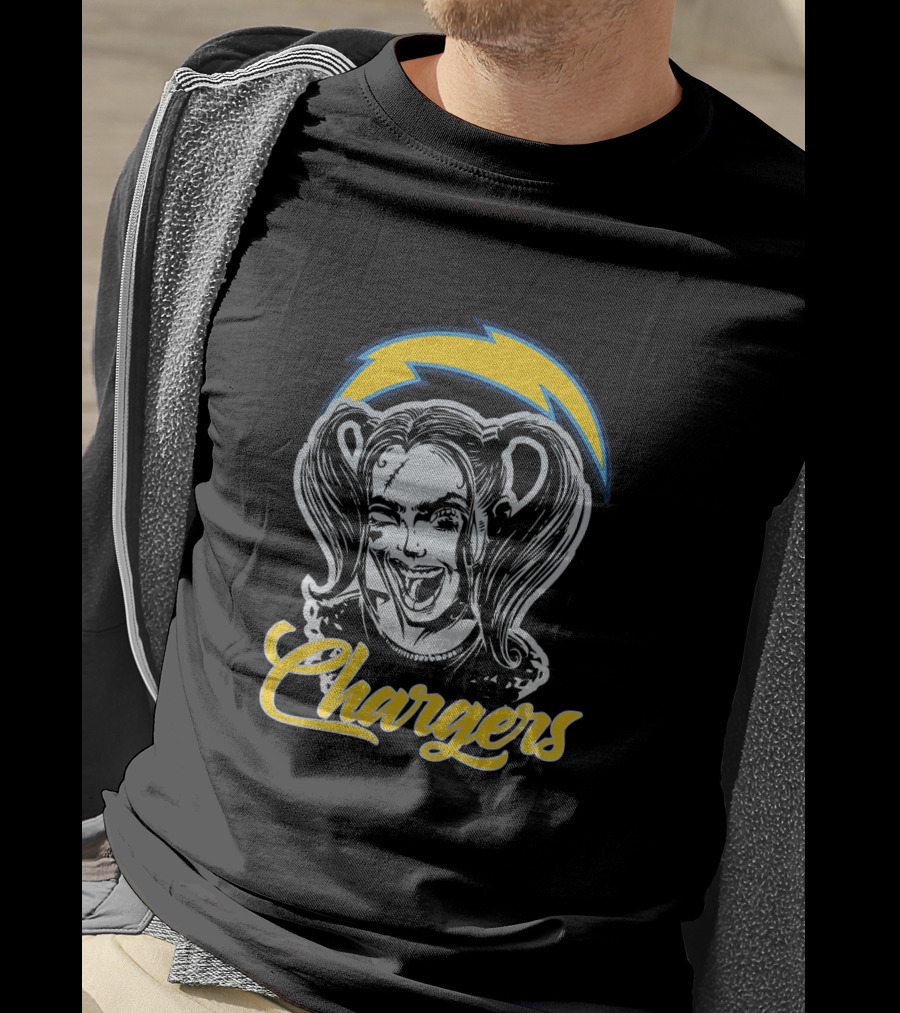 Harley Quinn Chargers Fans Los Angeles Football Enthusiasts T-Shirt