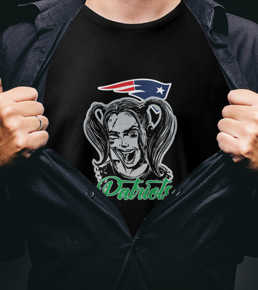 Patriots Harley Quinn New England Football Iconic Crossover Fans T-Shirt