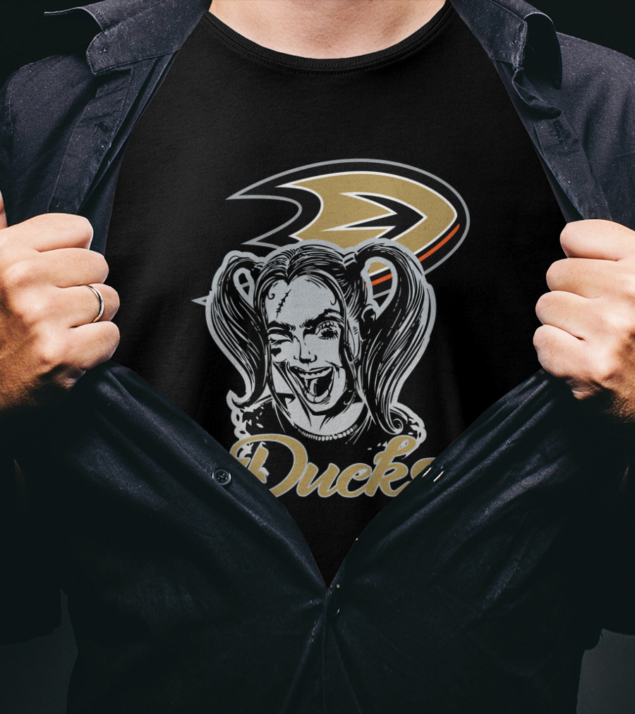 Harley Quinn And Anaheim Ducks Fans T-Shirt