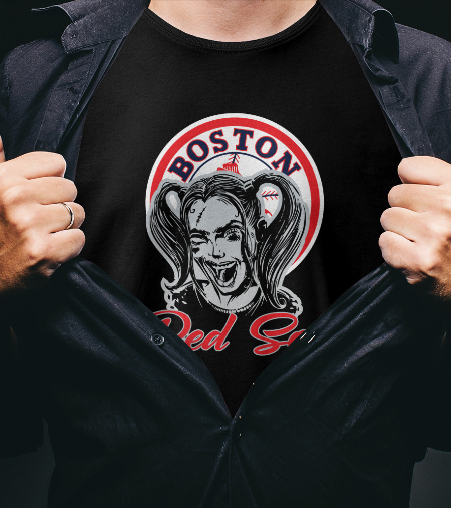 Boston Red Sox And Harley Quinn Fans T-Shirt