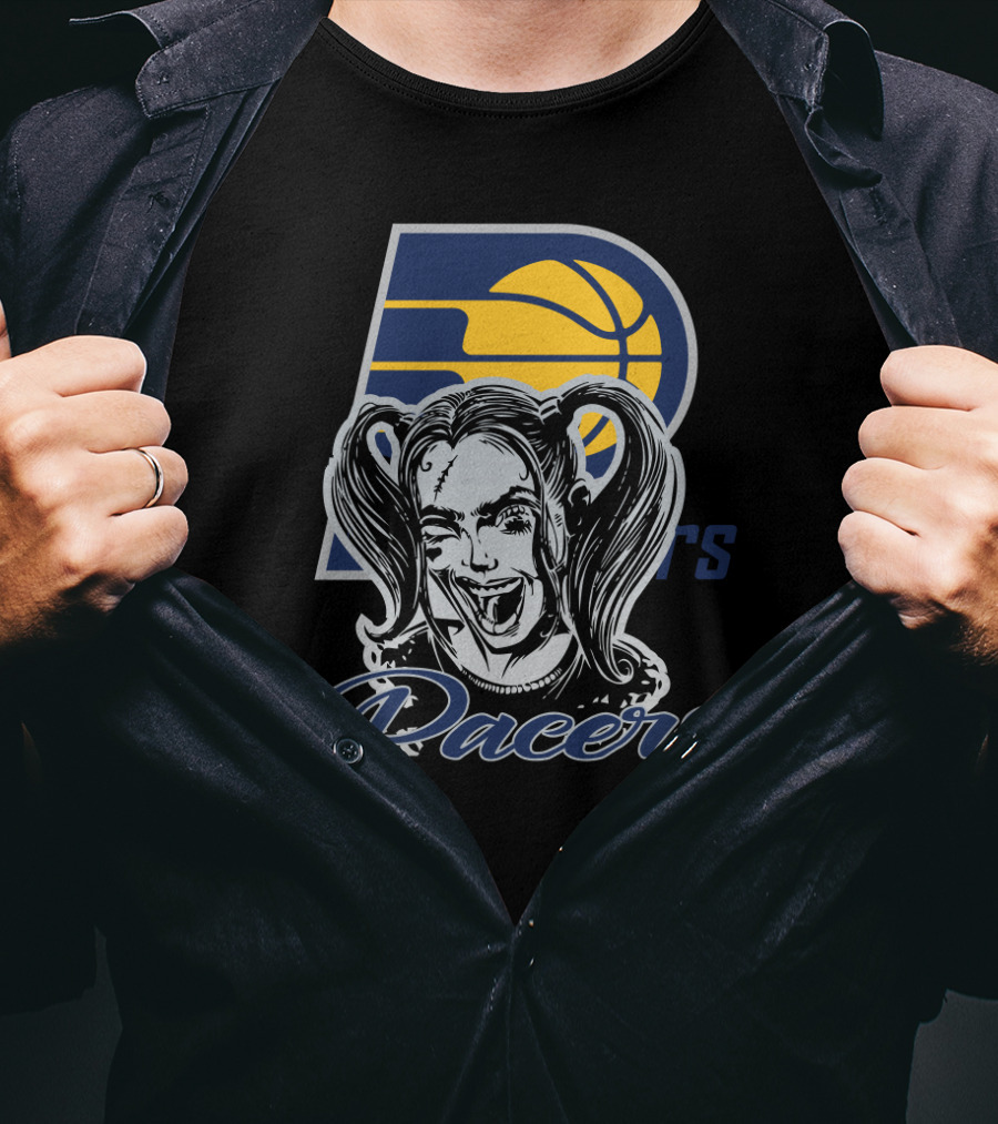 Harley Quinn Style Pacers Basketball Fans T-Shirt