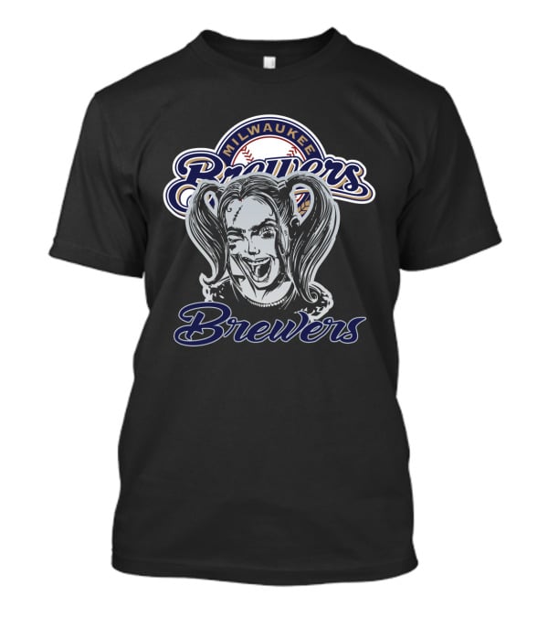 Milwaukee Brewers Harley Quinn Fans Collaboration T-Shirt