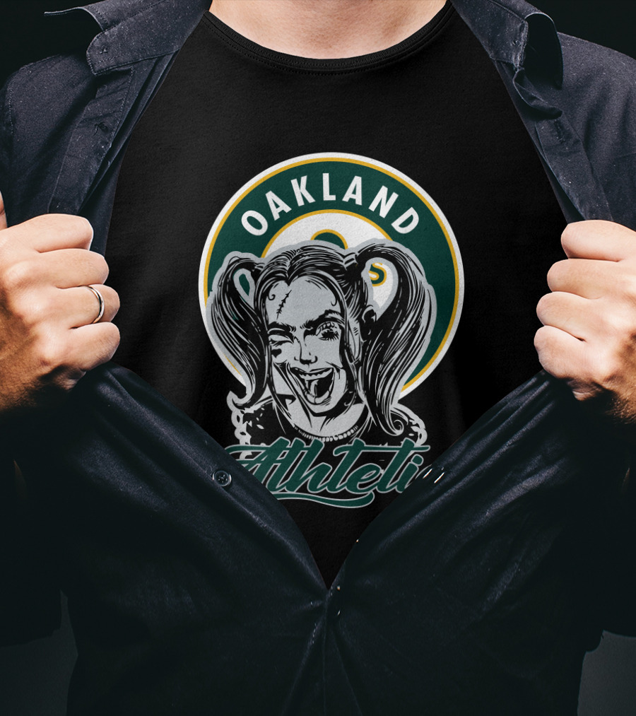 Oakland Athletics Fans Featuring Harley Quinn T-Shirt