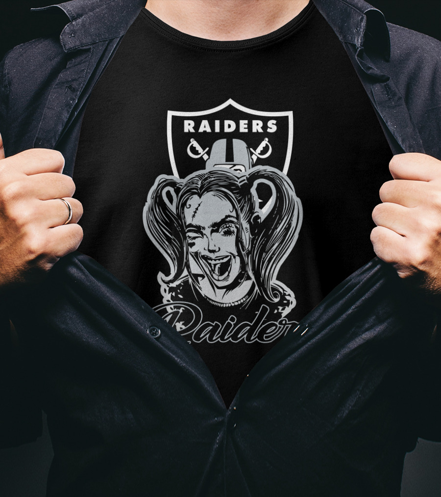 Harley Quinn Raiders Fan Shield Raiders T-Shirt