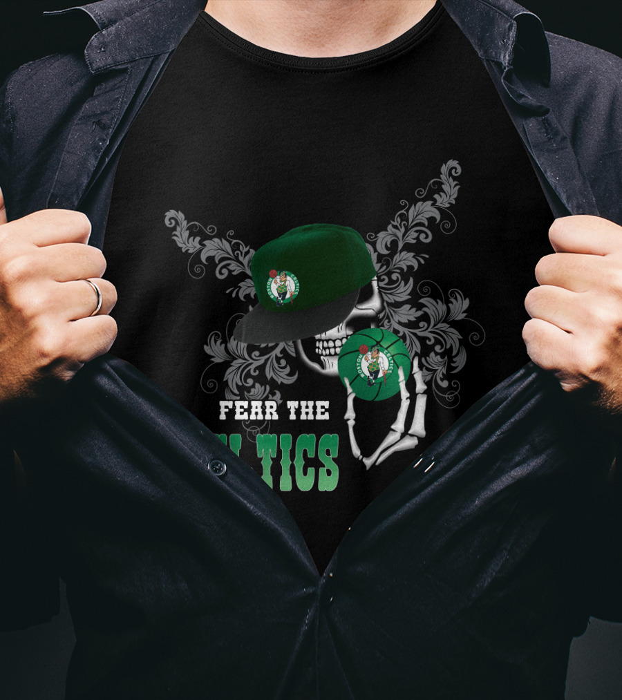 Fear The Celtics Skull And Hat T-Shirt