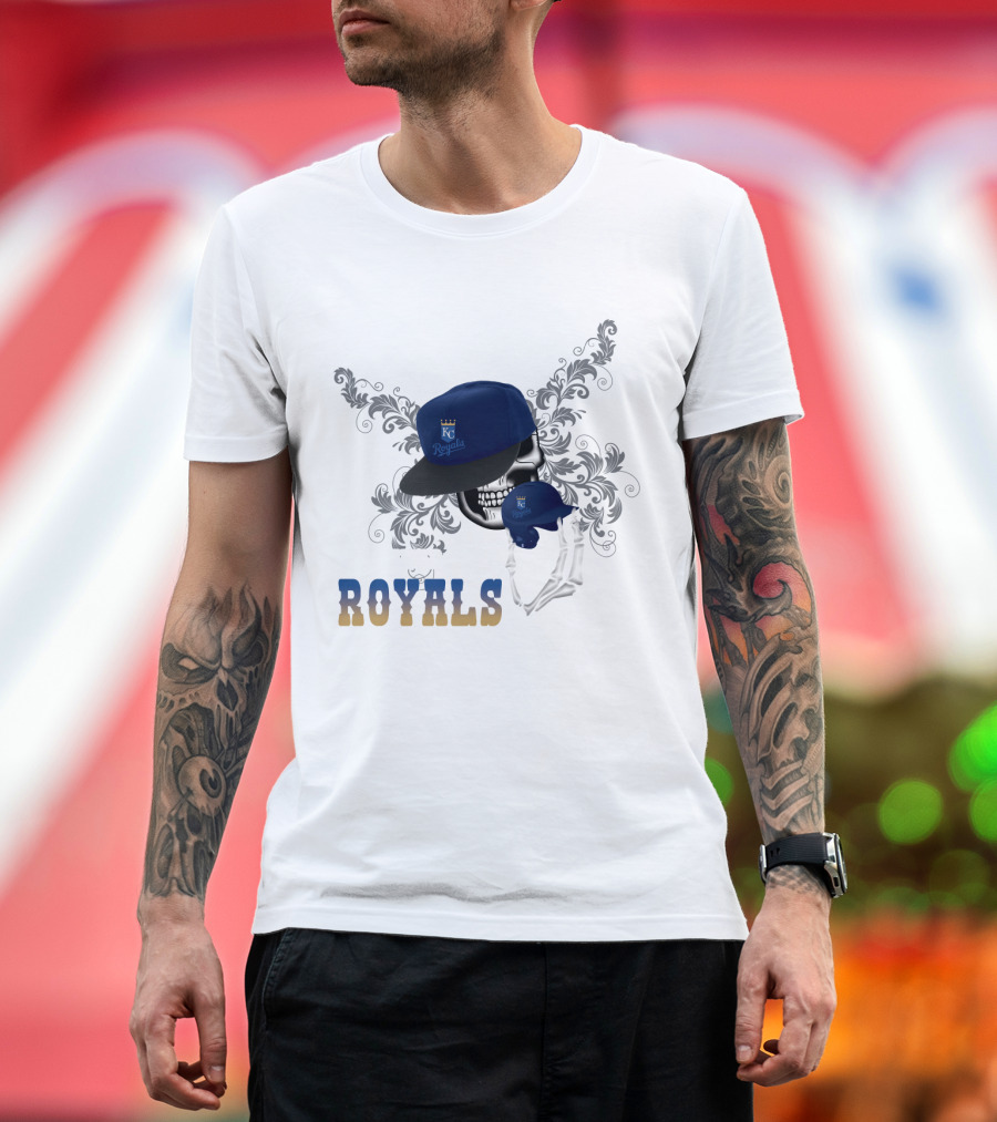 Kansas City Royals Skeleton Hat Fear The Royals T-Shirt