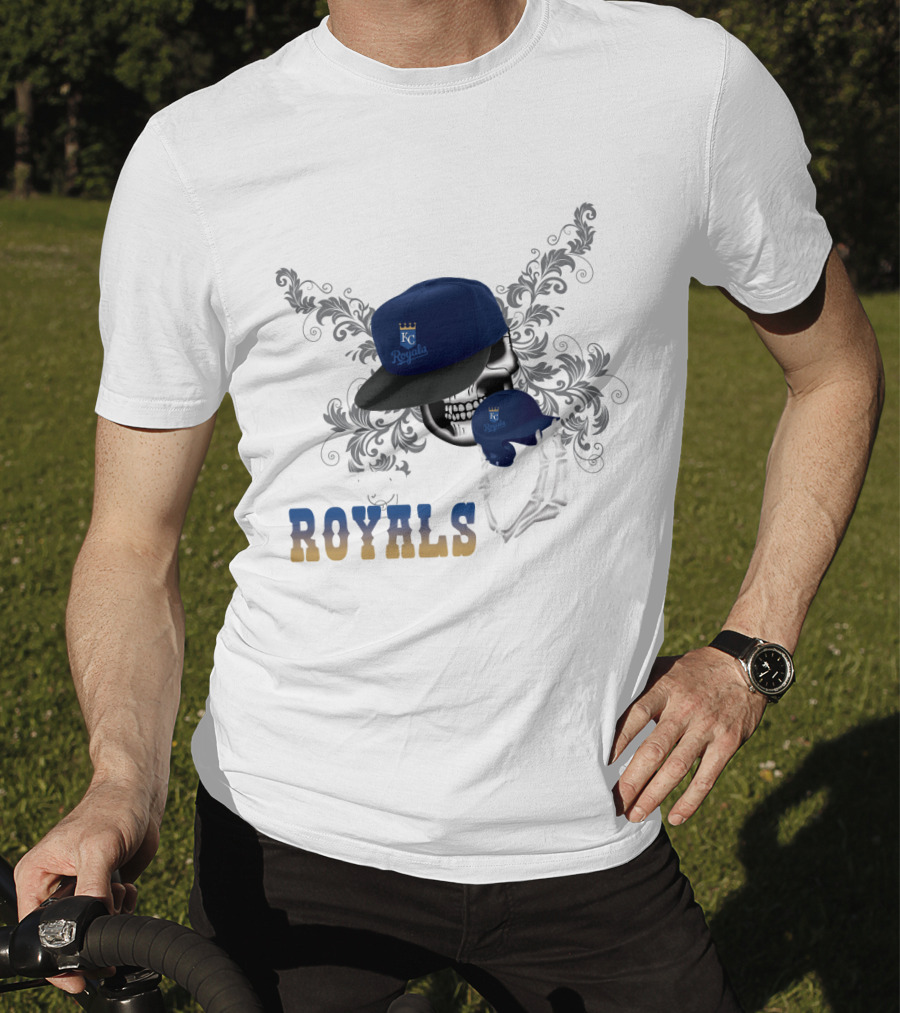 Kansas City Royals Skeleton Hat Fear The Royals T-Shirt