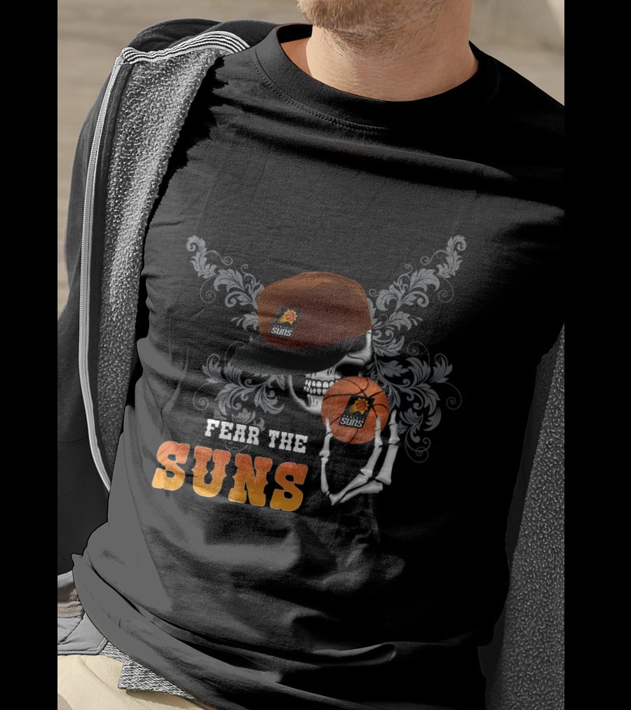 Fear The Suns Phoenix Basketball Skull Fans T-Shirt