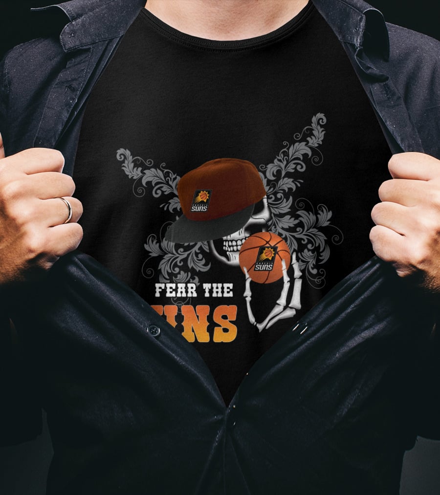 Fear The Suns Phoenix Basketball Skull Fans T-Shirt