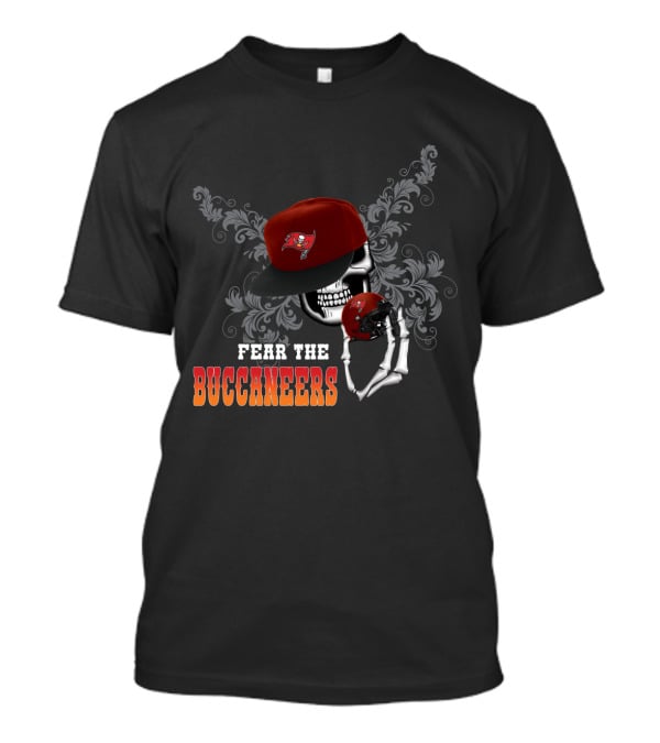 Fear The Buccaneers Tampa Bay Skull And Helmet T-Shirt